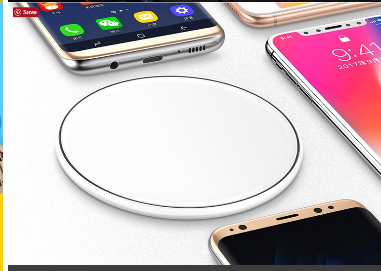 Wireless Charger Charging Pad for iPhone 8 / 8 Plus iPhone Qi - zum Schließen ins Bild klicken